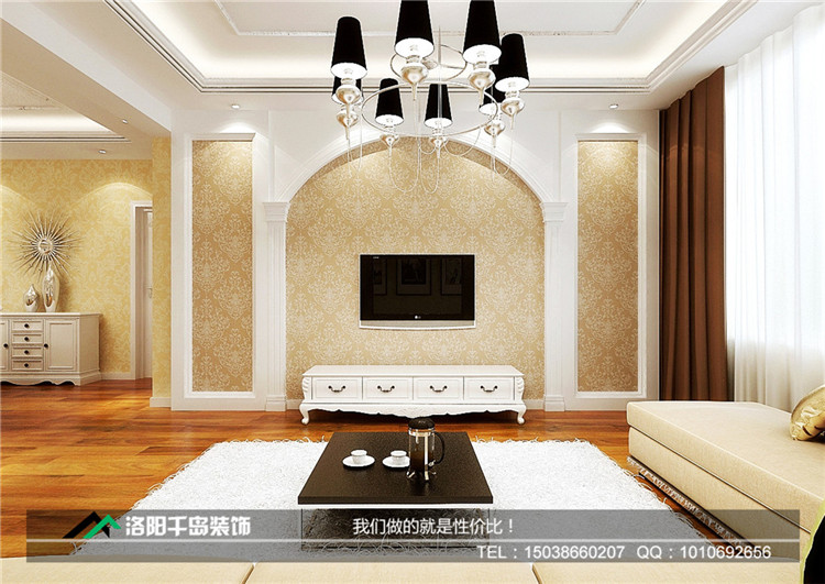 書(shū)香苑124平三室兩廳歐式裝修案例