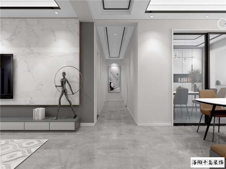 現(xiàn)代簡(jiǎn)約過道裝修效果圖案例