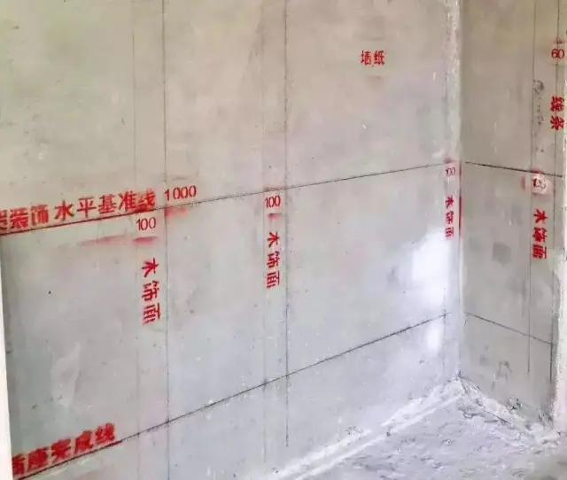 木飾面施工方法彈線(xiàn)